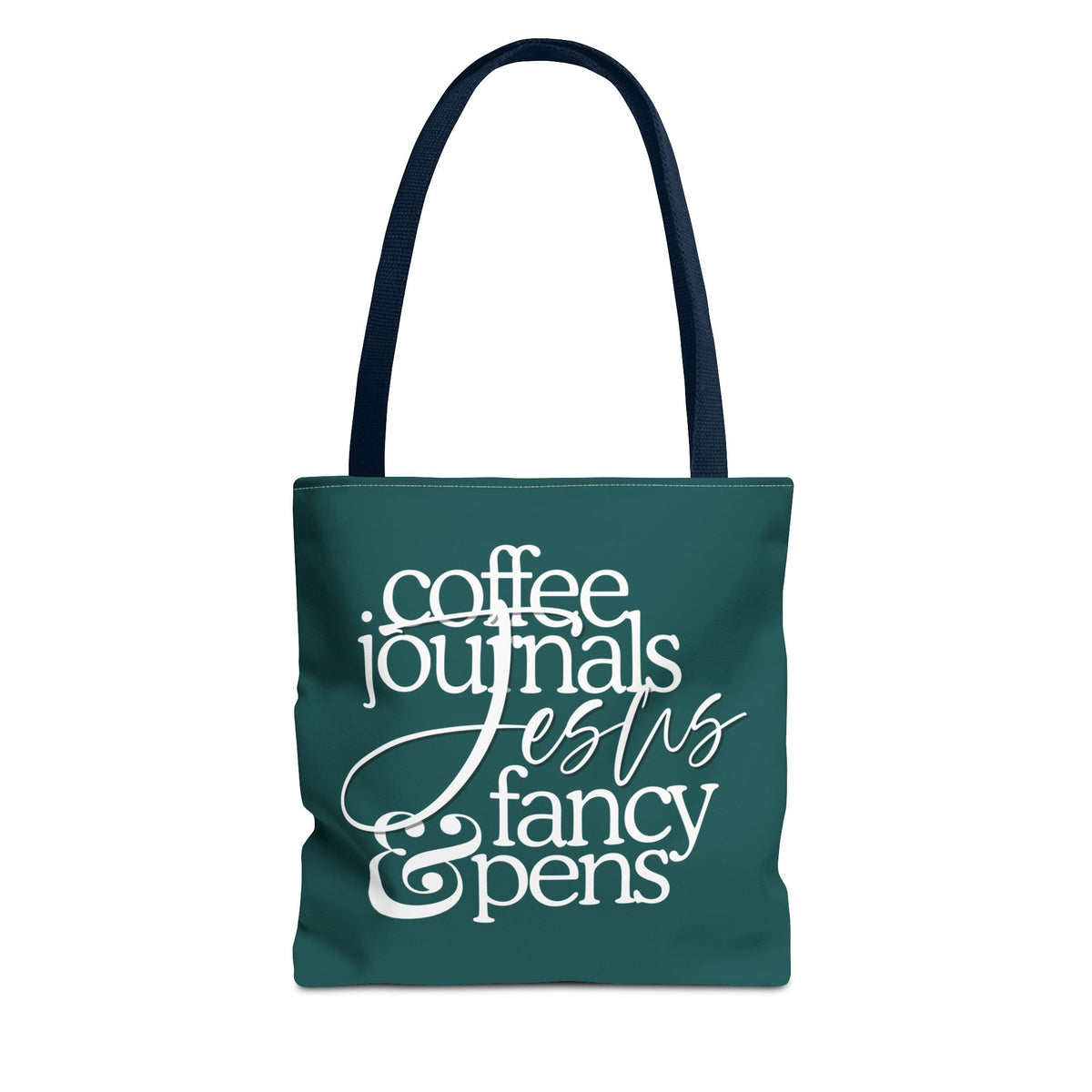 Jesus, Coffee, Journals & Fancy Pens Tote Bag