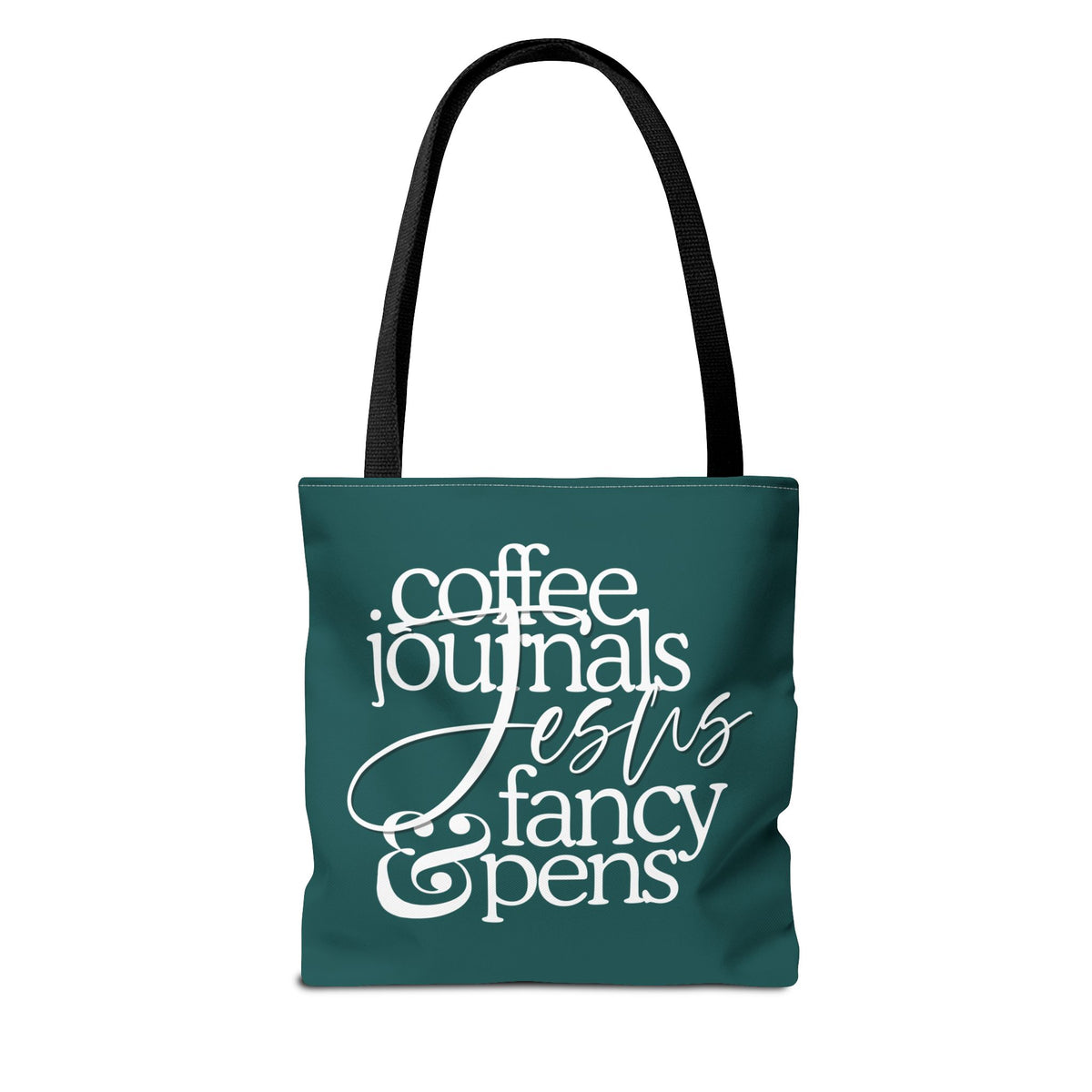 Jesus, Coffee, Journals & Fancy Pens Tote Bag