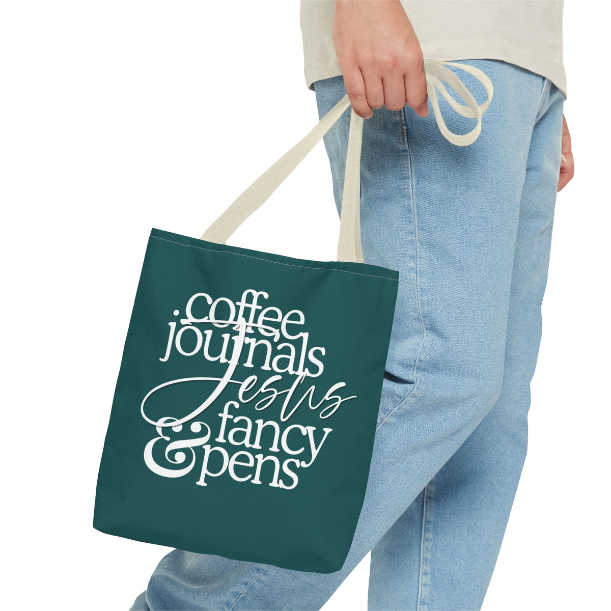 Jesus, Coffee, Journals & Fancy Pens Tote Bag