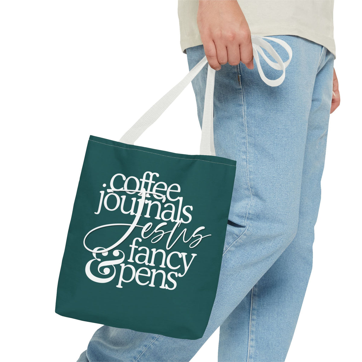 Jesus, Coffee, Journals & Fancy Pens Tote Bag