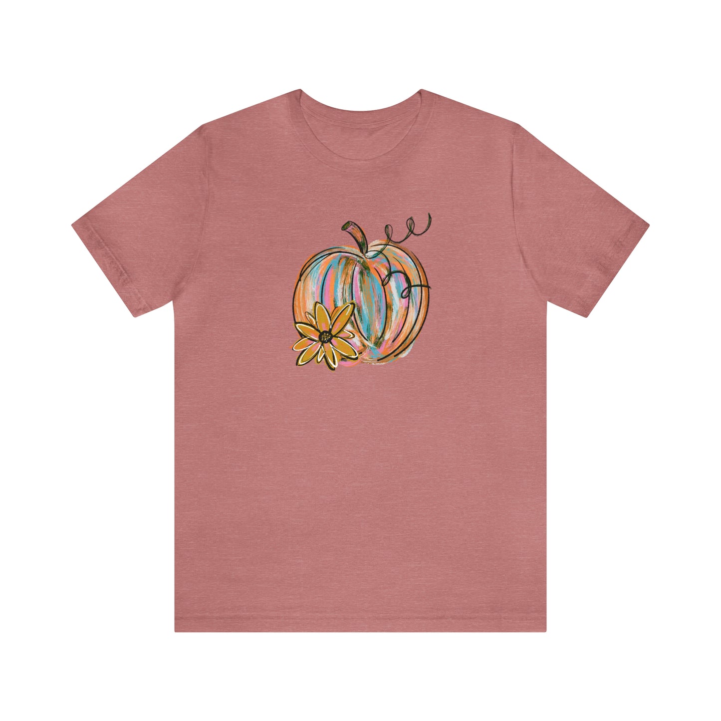 Floral Painted Pumpkin Shirt