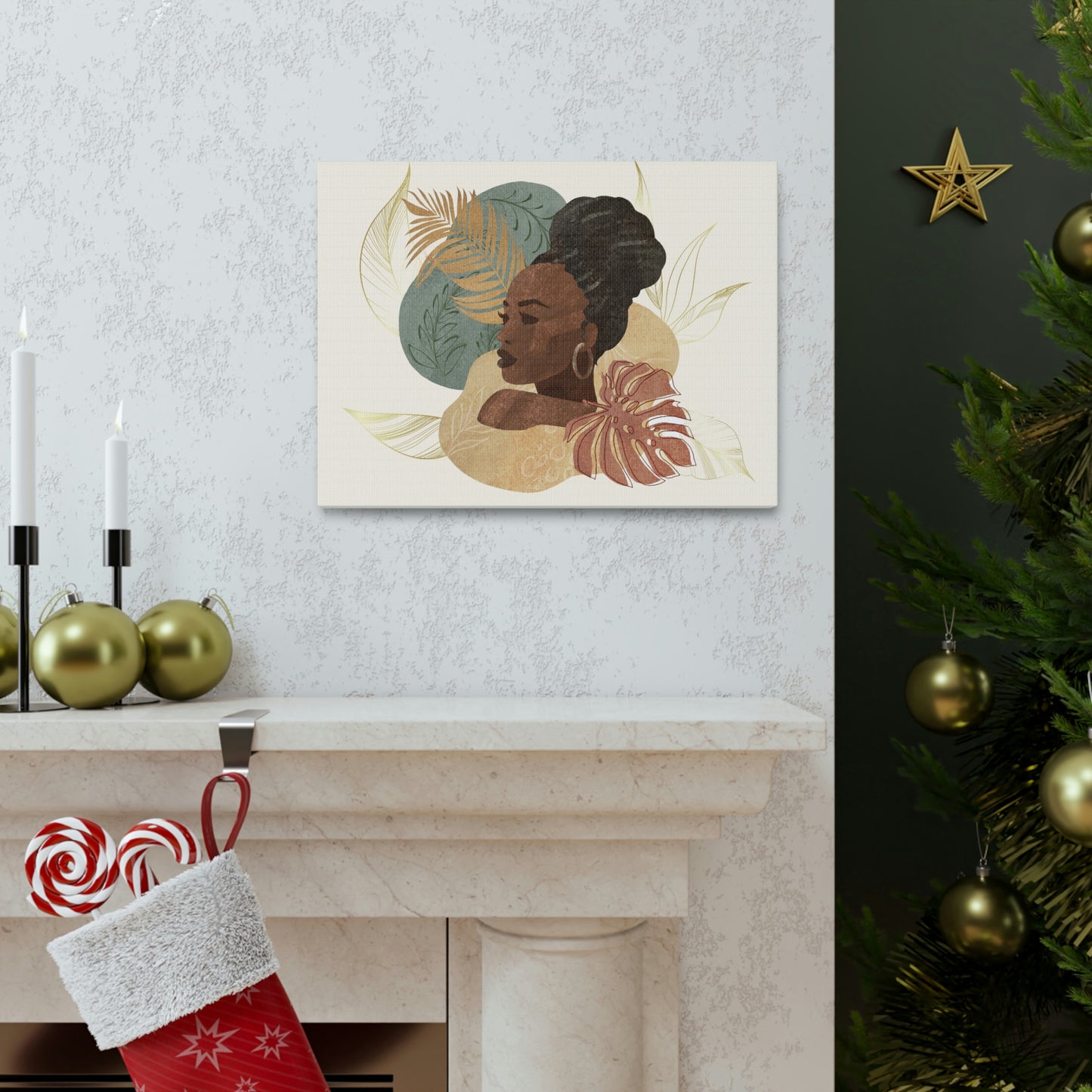 Melanin Beauty Canvas Gallery Wraps | High Bun